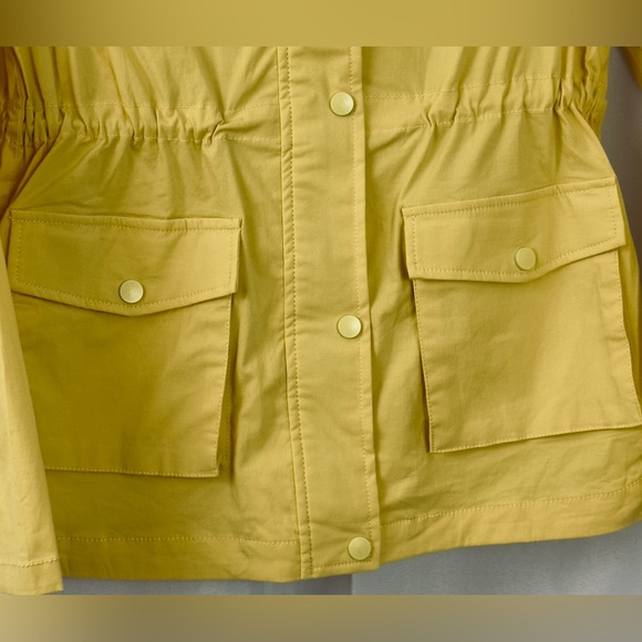 Eden Society- Holly Sunshine Yellow Hooded Cargo Jacket Adjustable Waist… - Picture 2 of 8